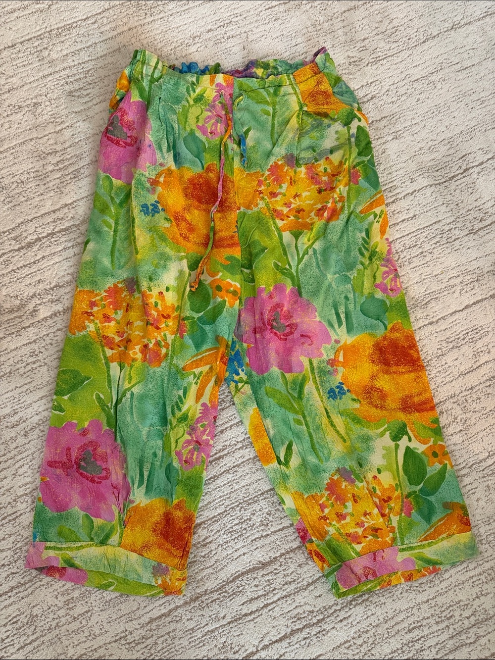 Vintage Jams World Summer garden capri pants XL